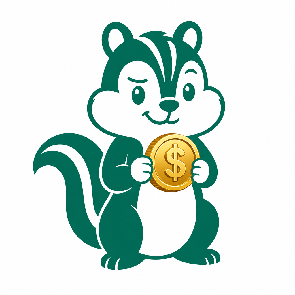 McTally chipmunk holding a gold coin